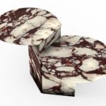Tables gigognes en marbre calacatta viola