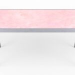 Table basse rétro-éclairée en onyx rose