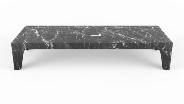 Table basse rectangulaire en marbre grigio carnico