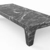 Table basse rectangulaire en marbre grigio carnico