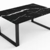 Table basse rectangulaire en marbre nero marquina