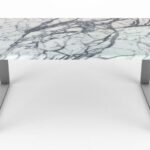 Table basse rectangulaire en marbre blanc statuarietto extra