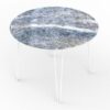 Table à manger ronde en marbre calcite azul