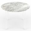 Table à manger ronde en marbre calcite iceberg