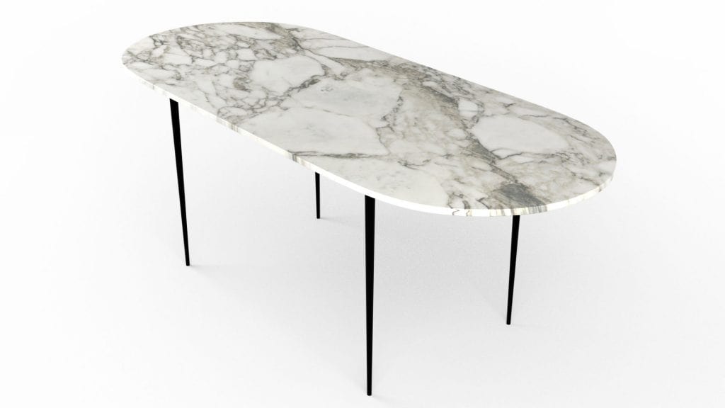 Table à manger en marbre ovale - LUCY - Choham
