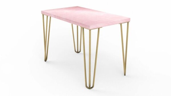 Table basse rectangulaire en onyx rose