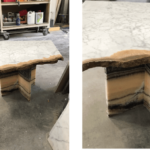 Table basse moderne en marbre et onyx