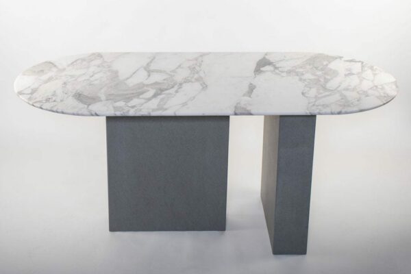 Réalisation table à manger oblongue en marbre
