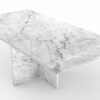 Table basse rectangulaire en marbre blanc carrare