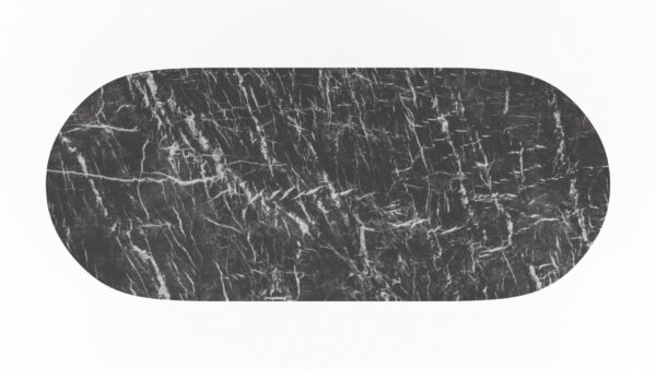 plateau forme oblongue marbre gris