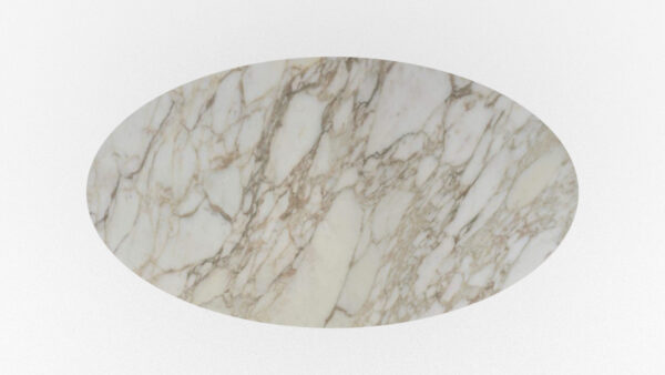 plateau forme ovale marbre blanc